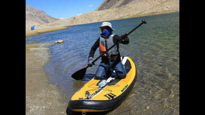 I am the first one to paddle in Nubra Valley, near Khardung La, says Chennaiite