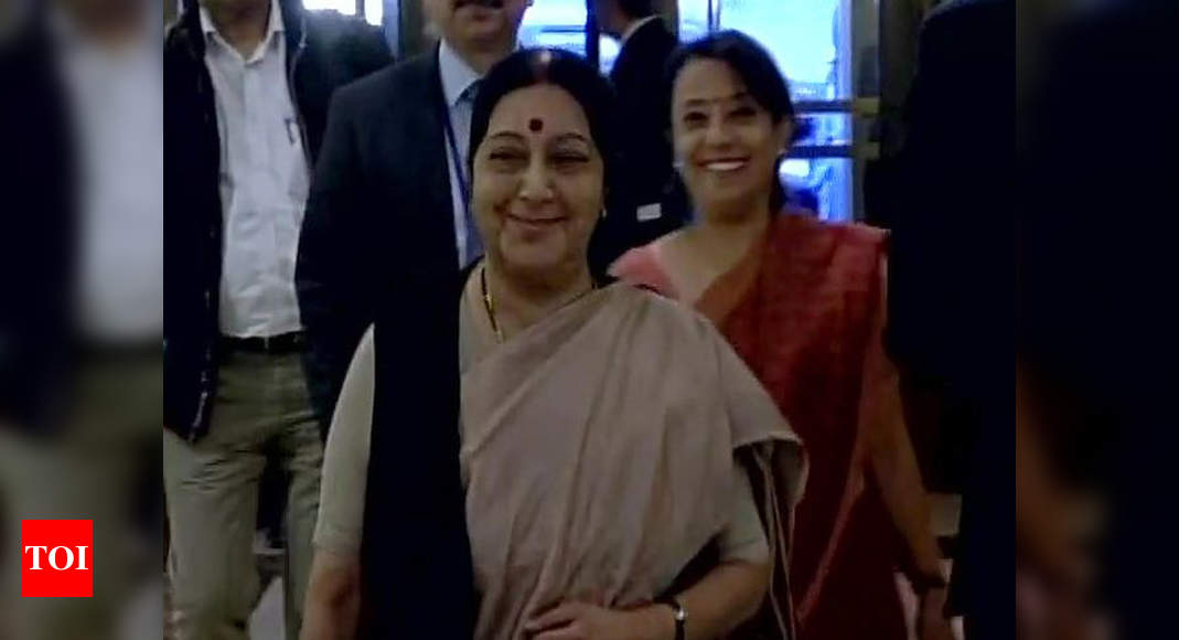 Sushma Swaraj At UNGA Sushma Swaraj Arrives In New York To Address