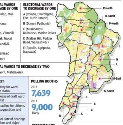 D Ward Mumbai Map It's Official: Island City To Lose Seven Wards After Rejig | Mumbai News -  Times Of India