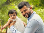 Suresh Raina with his super cute daughter