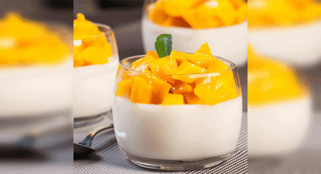 Mango Panna Cotta Recipe: How to Make Mango Panna Cotta Recipe | Homemade Mango Panna Cotta Recipe