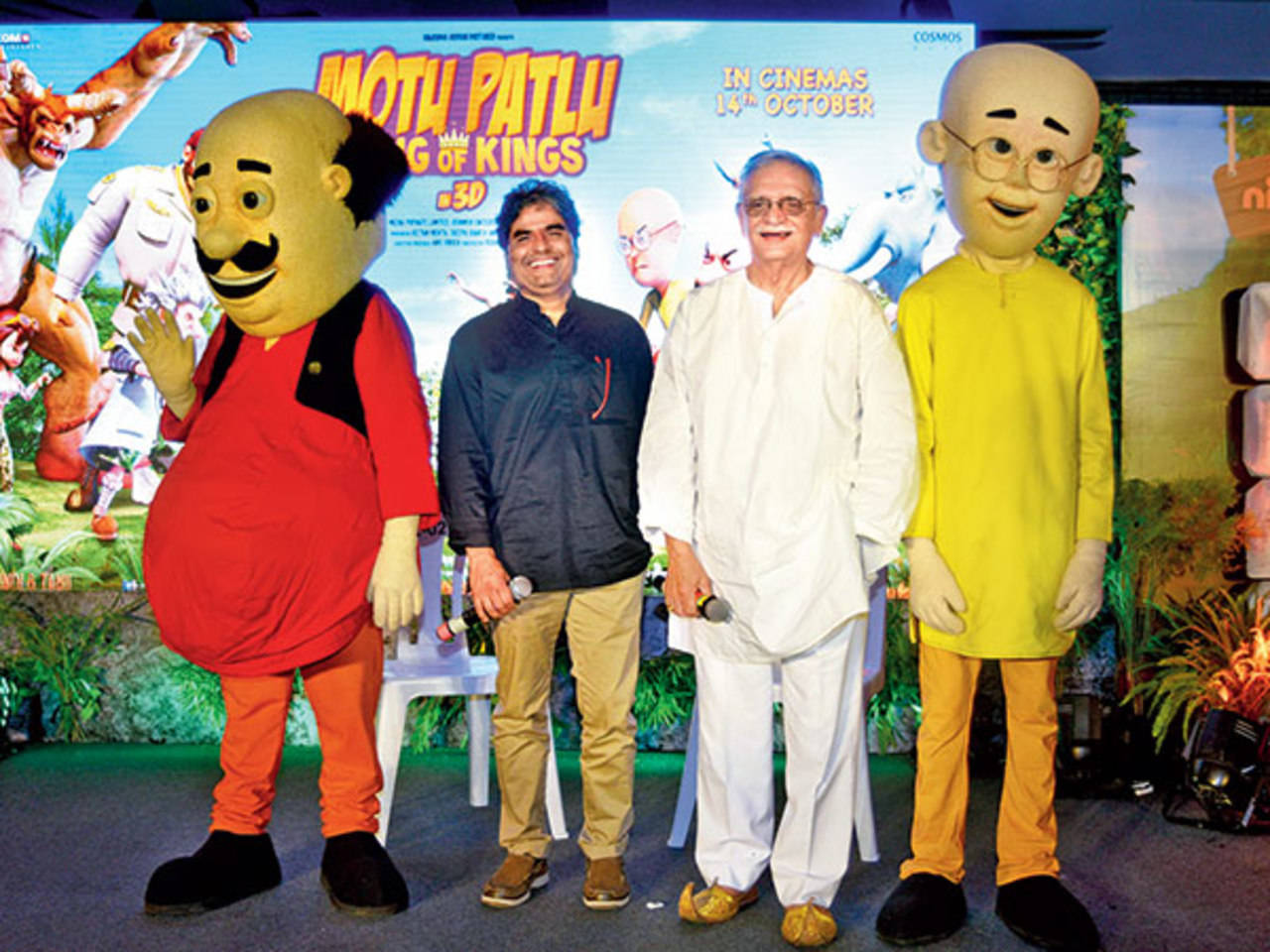 Gulzar-Vishal Bhardwaj create a peppy number for 'Motu Patlu' | Hindi Movie  News - Times of India