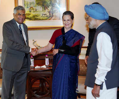 <arttitle><p>Sonia Gandhi meets Sri Lankan PM in first public engagement since August</p></arttitle>