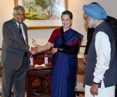 <arttitle><p>Sonia Gandhi meets Sri Lankan PM in first public engagement since August</p></arttitle>