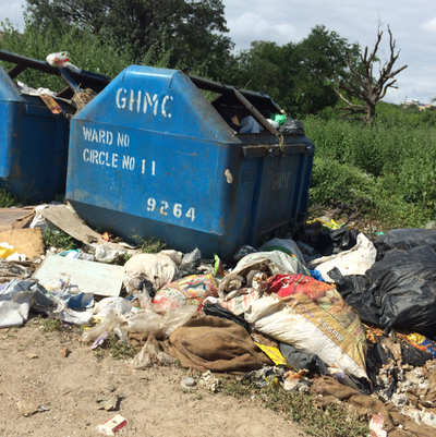 Nanakramguda: A dump yard