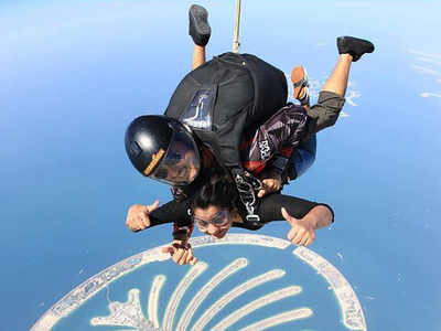 Daredevil Meera Nandan does sky diving