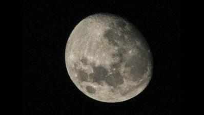 Moon halo before Lakshmi Puja