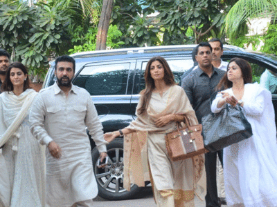 Bollywood pays its last respects to Shilpa Shetty's father