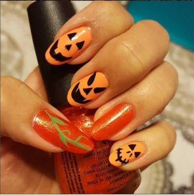 Halloween Pumpkin Nails - Times of India