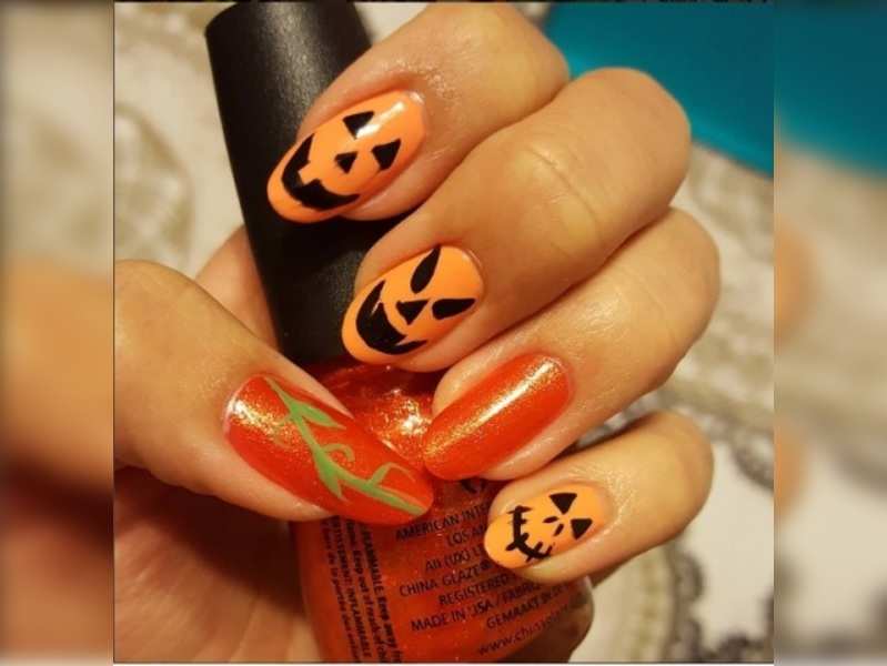 Pumpkin Nails Halloween Pumpkin Nails Times Of India