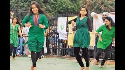 Street play on dangers of crackers