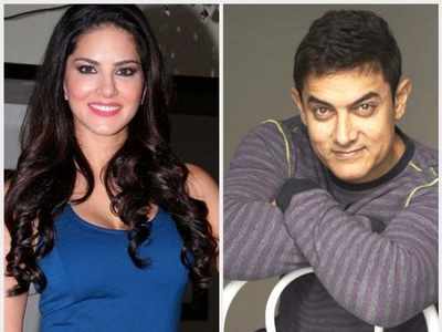 PICS: Sunny Leone attends Aamir Khan's Diwali party