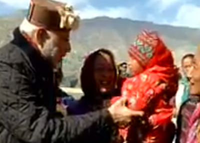 WATCH: PM Modi's adorable interaction with a toddler in Himachal Pradesh's Chango village