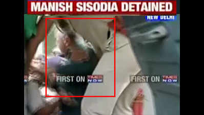 Delhi deputy CM Manish Sisodia detained by police