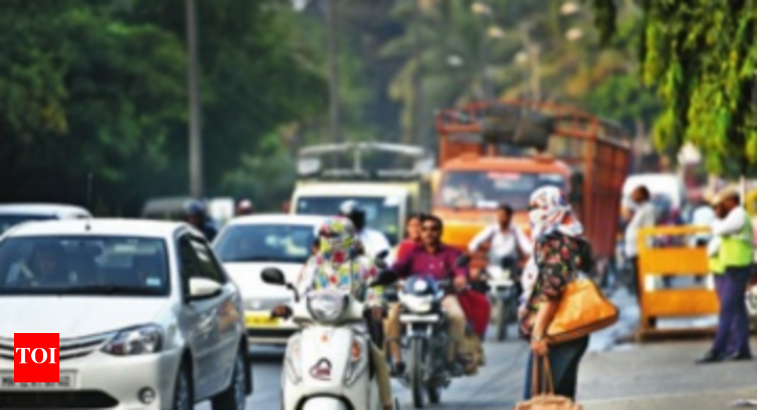 Traffic chaos Uneasy travel on Kharadi bypass Pune News Times of India