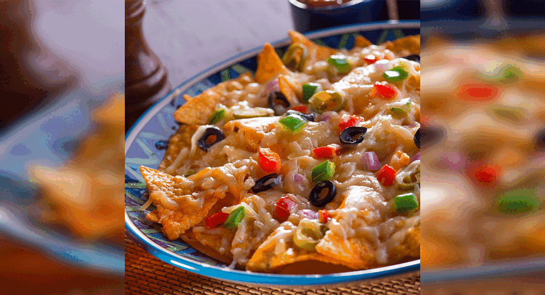 Nachos Pizza Recipe: How to Make Nachos Pizza Recipe | Homemade Nachos Pizza Recipe