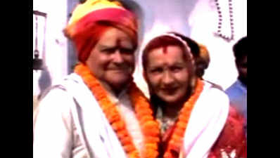 Italian couple ties knot as per Hindu rituals on their 75th marriage anniversary