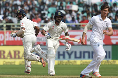 India Vs England 2016, 2nd Test, Vizag: Virat Kohli, Cheteshwar Pujara ...