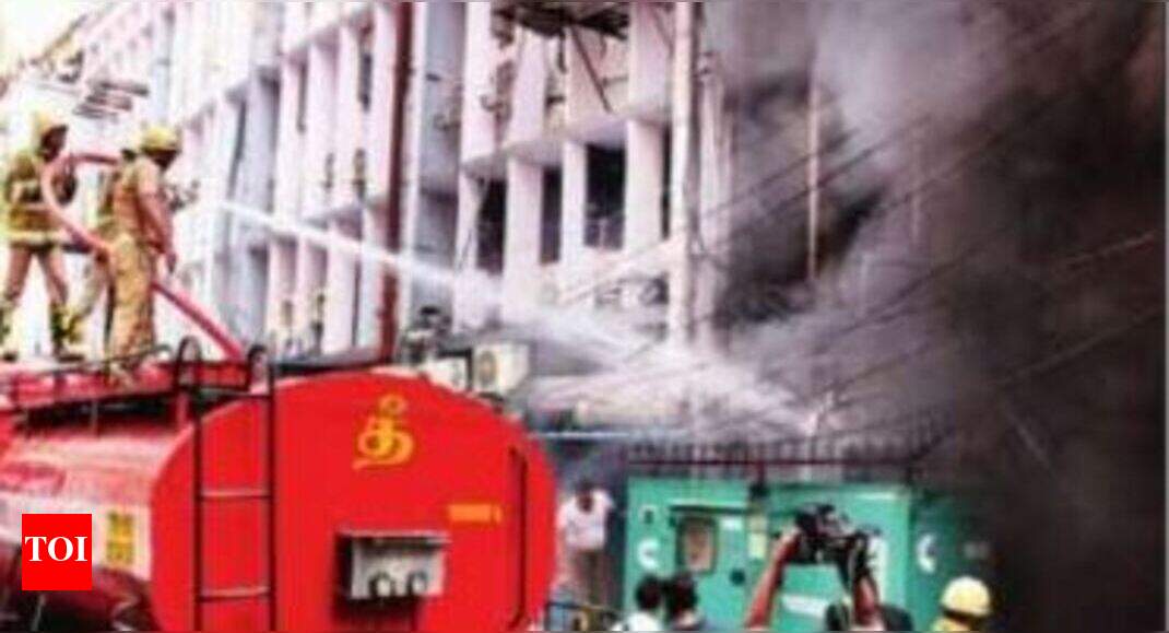 Fire in business building triggers panic, none injured | Chennai News ...