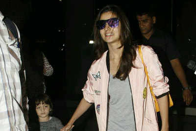 Video: AbRam and Alia Bhatt walk out of the airport hand-in-hand