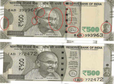 Two variants of the new Rs 500 note surface