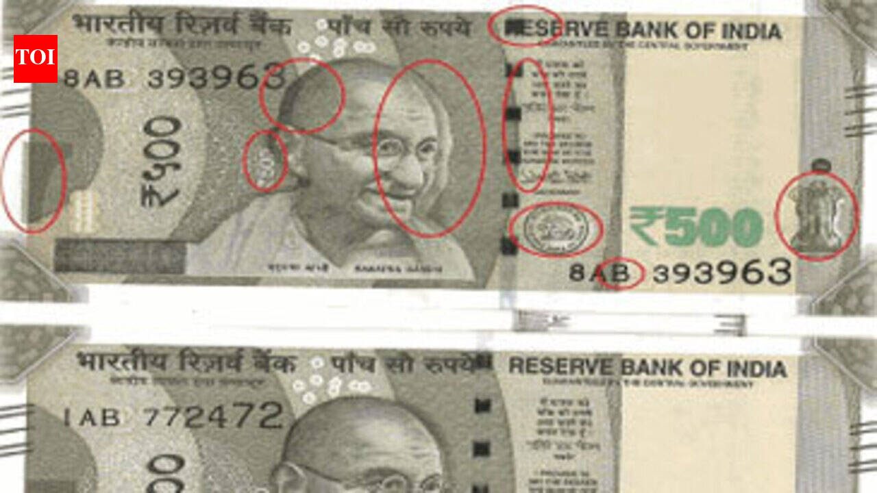 Two variants of the new Rs 500 note surface