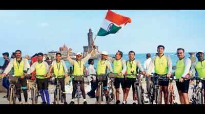 Puneites cycle 1,650 km to Kanyakumari in 12 days