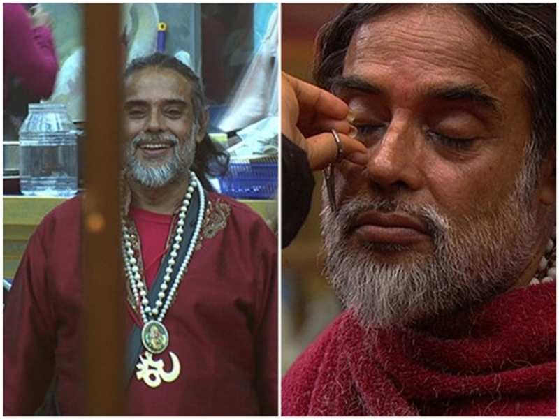 Om Swami And Lopamudra Bigg Boss 10 Lopamudra Gives Swami Om A New Look Trims Off His Beard