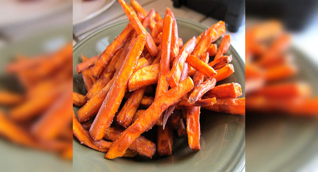 Baked Sweet-Potato Fries Recipe: How to Make Baked Sweet-Potato Fries Recipe | Homemade Baked Sweet-