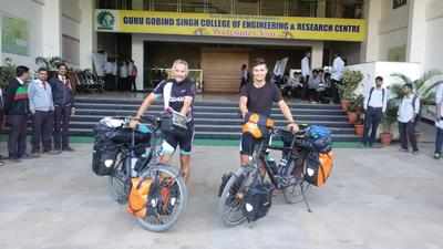 Father-son duo pedals all the way from Amsterdam to Nashik