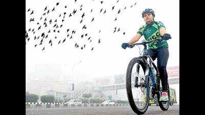 Noida is better for cycling than Delhi – it’s greener, more peaceful: Preeti Chauhdary, Noida’s long-distance cyclist