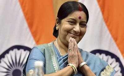 Sushma Swaraj is ailing in hospital but is still helping the public