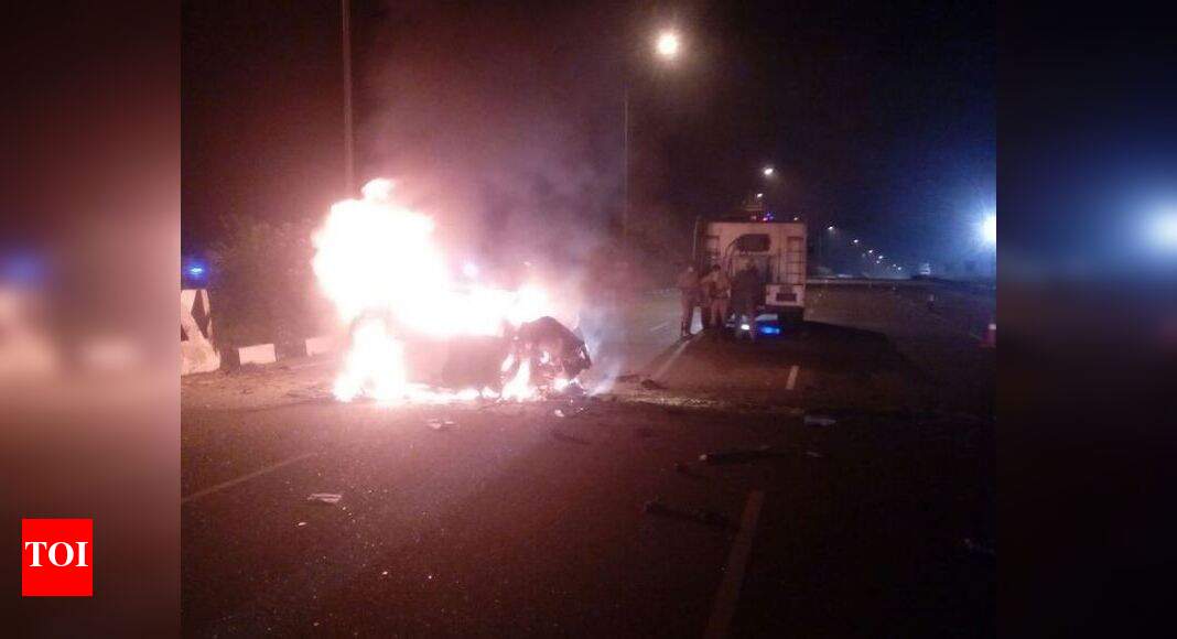 Four charred to death as car catches fire in Hyderabad Hyderabad News