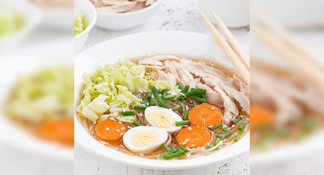 Eggs on Crispy Noodle Nest with Sesame Dip Recipe How to Make Eggs on