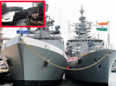 INS Betwa tips over at Mumbai Naval Dockyard: Two sailors dead, 15 injured