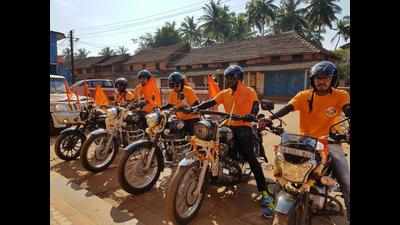 Youths take up Bullet rally to collect funds for soldiers