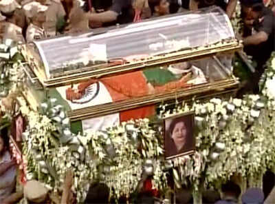 Watch: Jayalalithaa's final journey