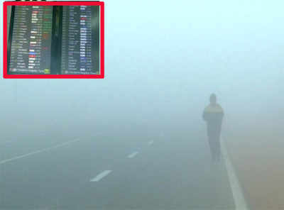 Delhi: Dense fog hits flight operations, movement of trains