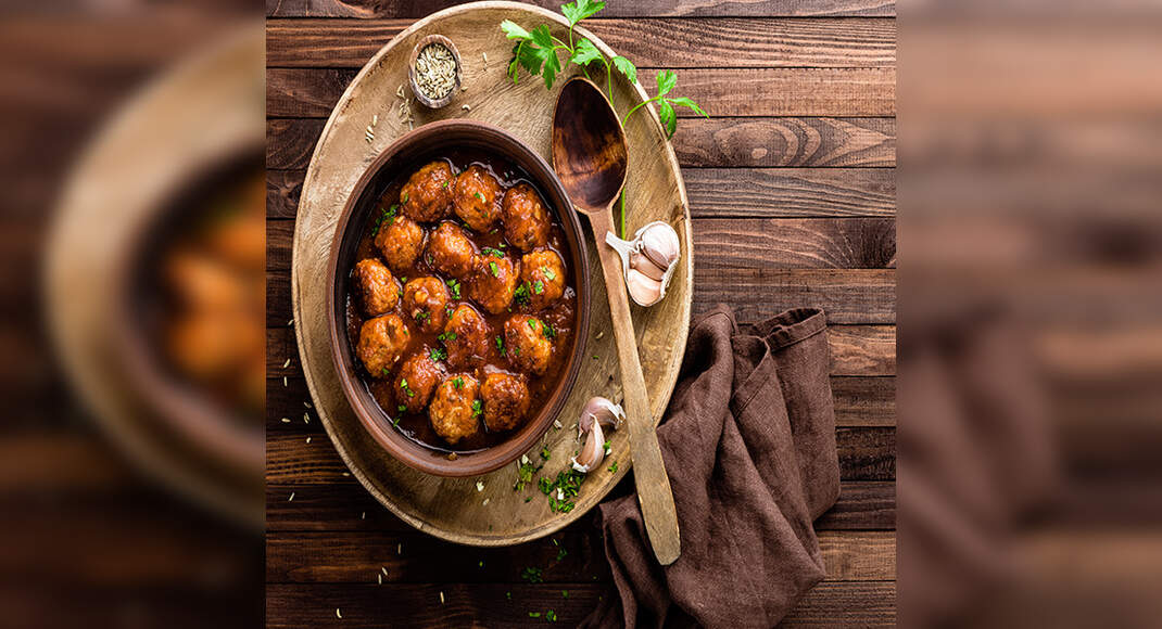 Herbed Pork Meatballs with Orzo Salad recipe by Pankaj Bhadouria on Times Food