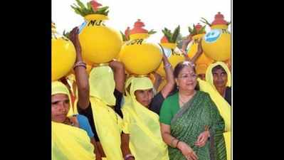 Raje launches 2nd phase of water conservation mission