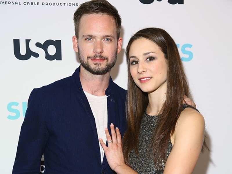 'Suits' star Patrick J. Adams marries fiancee Troian Bellisario - Times ...