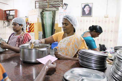 Amma canteens serve hungry residents as cyclone Vardah pounds Chennai