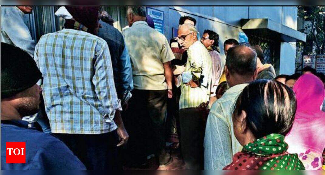 Banks reopen to huge, testy crowds Pune News Times of India