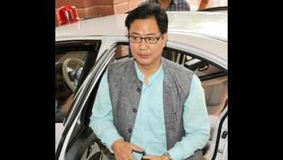 Drop Union minister of state for home Kiren Rijiju from council of ministers, Cong tells BJP