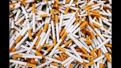 15 lakh cigarettes seized, one held