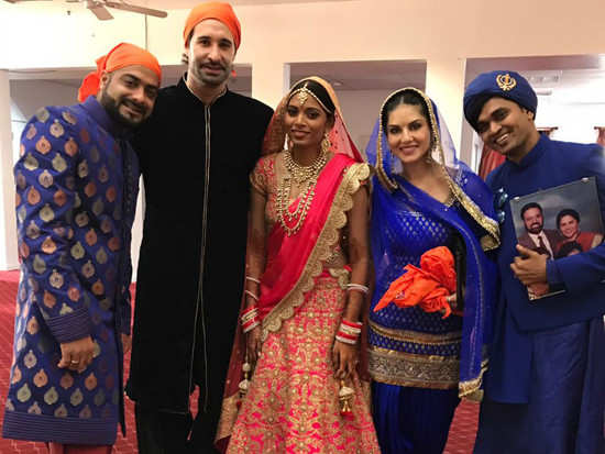 IN PICS: Sunny Leone attends brother Sundeep’s wedding