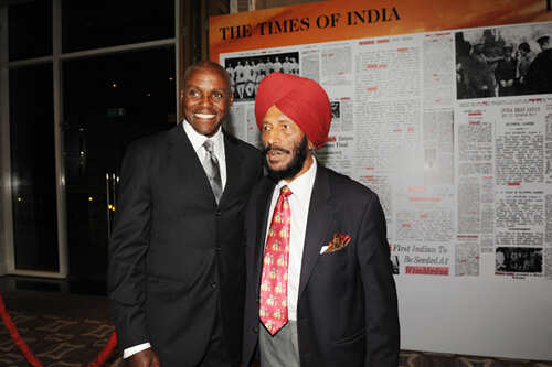 Carl Lewis and Milkha Singh @ TOISA 2015