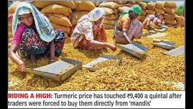 Cashless transactions push turmeric prices to new heights | Erode News ...