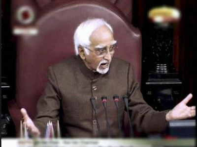 Peace prevailed only when obituaries were read, says Hamid Ansari on Rajya Sabha disruptions