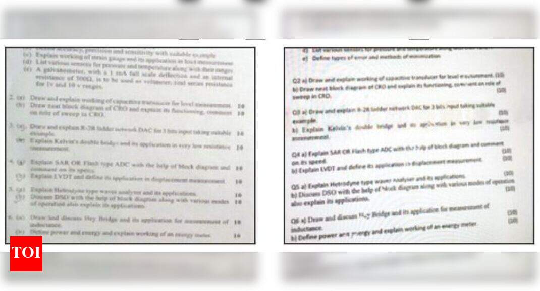 Mumbai University repeats last year's engineering question paper ...